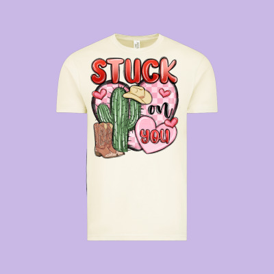 Stuck On You Vintage Tee Designed By Maliassmallbusiness