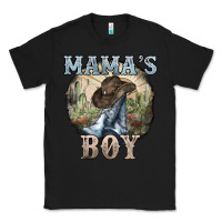 Black mamas boy western cowboy boots cactus Classic Tee - NancyCooperArtShop