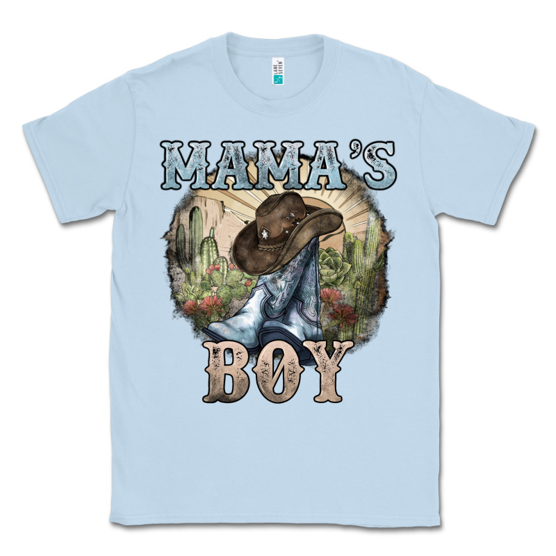 Mamas Boy Western Cowboy Boots Cactus Classic Tee by NancyCooperArtShop | Teevron