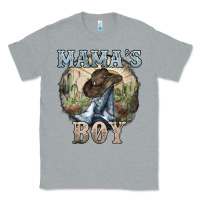 Heather Grey mamas boy western cowboy boots cactus Classic Tee - NancyCooperArtShop
