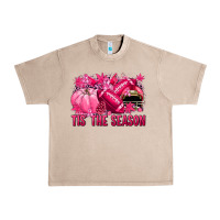 French Oak Tis' the season Football Breast Cancer Urban Heavy Tee - NancyCooperArtShop