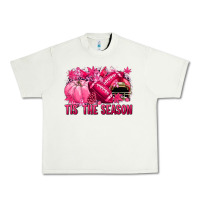 Pistachio Tis' the season Football Breast Cancer Urban Heavy Tee - NancyCooperArtShop