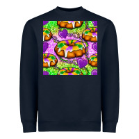 Navy Mardi Gras king cake seamless pattern Heavyweight Sweatshirt - BundleAndBundleShop