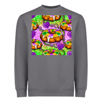 Storm Mardi Gras king cake seamless pattern Heavyweight Sweatshirt - BundleAndBundleShop