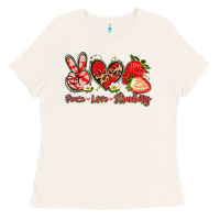 Bone peace love strawberry Ladies Tee - Artiststas