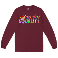 Burgundy Western LGBTQ Gender Equality Long Sleeve Tee - BundleAndBundleShop