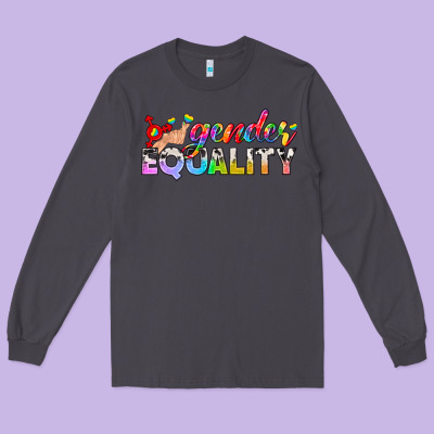 Western Lgbtq Gender Equality Long Sleeve Tee Designed By Bundleandbundleshop
