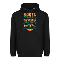 Black boots flannels bonfires football Heavyweight Hoodie - CowGirlArtShop