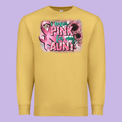 I Wear Pink For My Aunt Premium Sweatshirt Designed By Cowgirlartshop