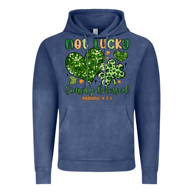 Not Lucky Simply Blessed Vintage Hoodie by MaliasSmallBusiness | Teevron