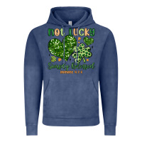 Vintage Denim not lucky simply blessed Vintage Hoodie - MaliasSmallBusiness