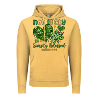 Vintage Mustard not lucky simply blessed Vintage Hoodie - MaliasSmallBusiness
