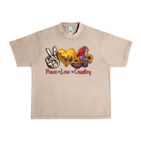 French Oak peace love country american texas flag boots Urban Heavy Tee - AdoDesignShop