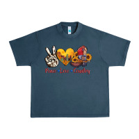Midnight Navy peace love country american texas flag boots Urban Heavy Tee - AdoDesignShop