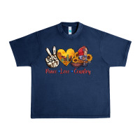 Navy peace love country american texas flag boots Urban Heavy Tee - AdoDesignShop