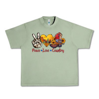 Oil Green peace love country american texas flag boots Urban Heavy Tee - AdoDesignShop