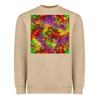 Mushroom Mardi Gras Lobster Seamless Pattern Heavyweight Sweatshirt - BundleAndBundleShop