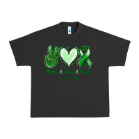 Pigment Black Peace love cure Liver Cancer Urban Heavy Tee - NancyCooperArtShop