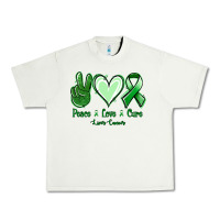 Pistachio Peace love cure Liver Cancer Urban Heavy Tee - NancyCooperArtShop