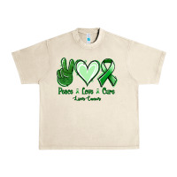Sandshell Peace love cure Liver Cancer Urban Heavy Tee - NancyCooperArtShop