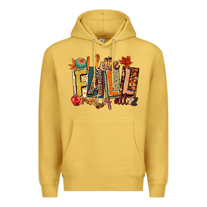 I Love Fall Most Of All Premium Hoodie by CowGirlArtShop | Teevron