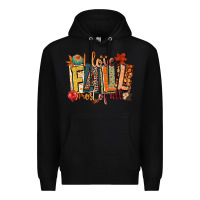 Black i love fall most of all Premium Hoodie - CowGirlArtShop