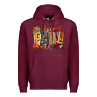 Burgundy i love fall most of all Premium Hoodie - CowGirlArtShop