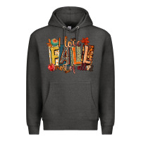 Charcoal Heather i love fall most of all Premium Hoodie - CowGirlArtShop