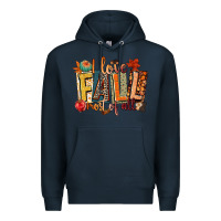 Navy i love fall most of all Premium Hoodie - CowGirlArtShop