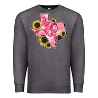 Charcoal Heather texas map breast cancer Premium Sweatshirt - CowGirlArtShop