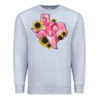 Heather Grey texas map breast cancer Premium Sweatshirt - CowGirlArtShop