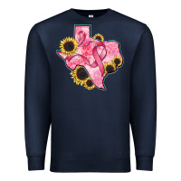 Navy texas map breast cancer Premium Sweatshirt - CowGirlArtShop