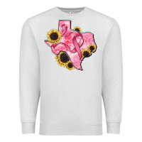 Oatmeal Heather texas map breast cancer Premium Sweatshirt - CowGirlArtShop