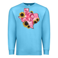 Ocean Blue texas map breast cancer Premium Sweatshirt - CowGirlArtShop