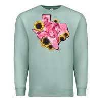 Seafoam texas map breast cancer Premium Sweatshirt - CowGirlArtShop
