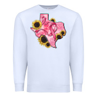 White texas map breast cancer Premium Sweatshirt - CowGirlArtShop