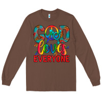 Chestnut LGBTQ+ God Loves Everyone Long Sleeve Tee - BundleAndBundleShop