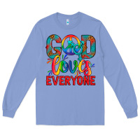 Colony Blue LGBTQ+ God Loves Everyone Long Sleeve Tee - BundleAndBundleShop