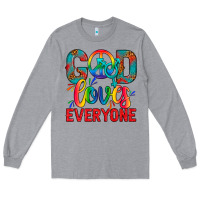 Heather Grey LGBTQ+ God Loves Everyone Long Sleeve Tee - BundleAndBundleShop