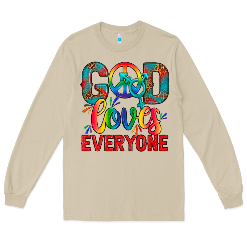 Lgbtq+ God Loves Everyone Long Sleeve Tee by BundleAndBundleShop | Teevron