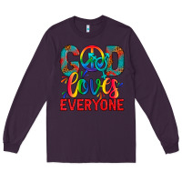 Plum LGBTQ+ God Loves Everyone Long Sleeve Tee - BundleAndBundleShop