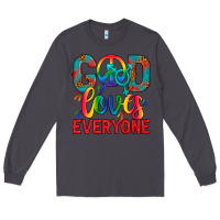 Smoke LGBTQ+ God Loves Everyone Long Sleeve Tee - BundleAndBundleShop