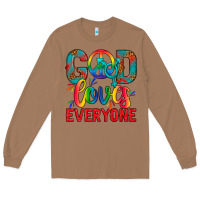 Toasted Coconut LGBTQ+ God Loves Everyone Long Sleeve Tee - BundleAndBundleShop