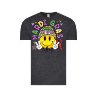 Vintage Black mardi gras vibes Vintage Tee - MaliasSmallBusiness