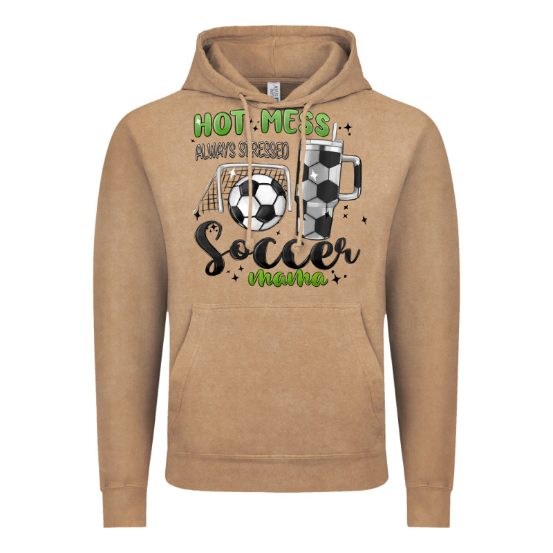 Hot Mess Always Stressed Soccer Mama Stanley Cup Vintage Hoodie by MaliasSmallBusiness | Teevron