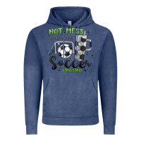 Vintage Denim hot mess always stressed soccer mama stanley cup Vintage Hoodie - MaliasSmallBusiness