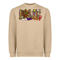 Mardi Gras Love Dog Paw Heavyweight Sweatshirt | Teevron