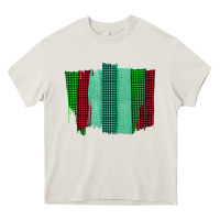 Cream Green Red Western Farm Life Brush Stroke Heavy Core Tee - Bettercallsaul