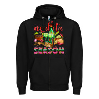 Black No Dieta Season Zipper Hoodie - texasbilliewilder