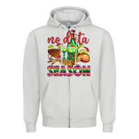 Dove Grey No Dieta Season Zipper Hoodie - texasbilliewilder